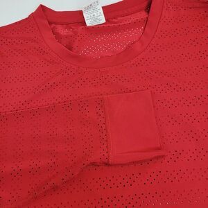 Zyia Active Long Sleeve Shirt‎ Red Women's L Vented Perforated Stretch